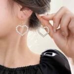 Pearl Heart Drop Earrings