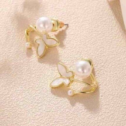 Butterfly Pearl Earrings