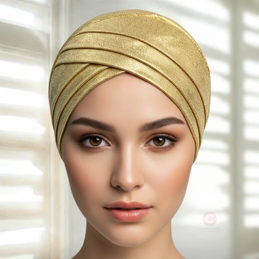 Glitter Layer Cap_6132 - 47 A woman wearing Silver 3 Layer Shimmer Hijab Cap By Clothifydotpk