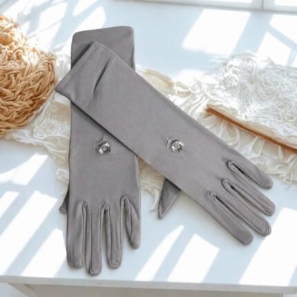 Seamless grey hijab arm gloves. By CLOTHIFYDOTPK