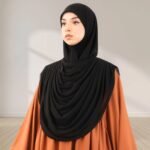 A Women wearing Harmala Hijab & Niqab Set By Clothifydotpk
