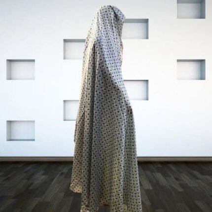 Woman wearing Irani Gol Namaz Chadar