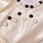 Floral Rhinestone Hijab Pins By CLOTHIFYDOTPK