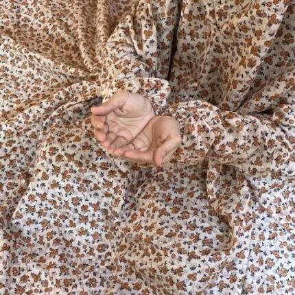Woman Performing Salah in a Breathable Soft Swiss Lawn full length Namaz Chadar with Pocket By Clothifydotpk