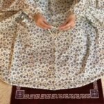 Woman Performing Salah in a Breathable Soft Swiss Lawn full length Namaz Chadar with Pocket By Clothifydotpk