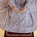 Woman Performing Salah in a Breathable Soft Swiss Lawn Namaz Chadar with Pocket By Clothifydotpk