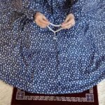 Woman Performing Salah in a Breathable Soft Swiss Lawn Namaz Chadar with Pocket By Clothifydotpk