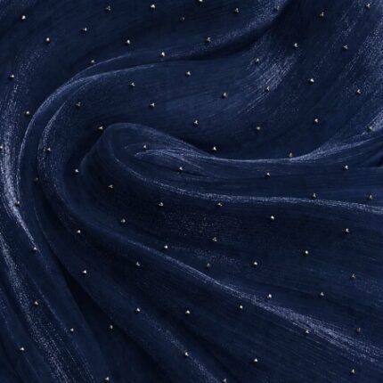 Sheer organza silk hijab embellished with subtle sparkling stones. BY CLOTHIFYDOTPK