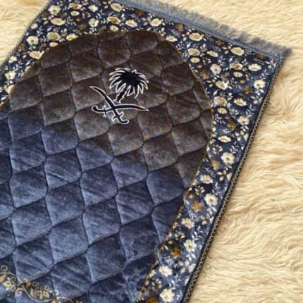 This beautifully designed, quilted prayer mat offers premium padding and is shown flat - courtesy of CLOTHIFYDOTPK.