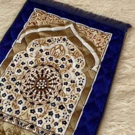 This beautifully designed, quilted prayer mat offers premium padding and is shown flat - courtesy of CLOTHIFYDOTPK.