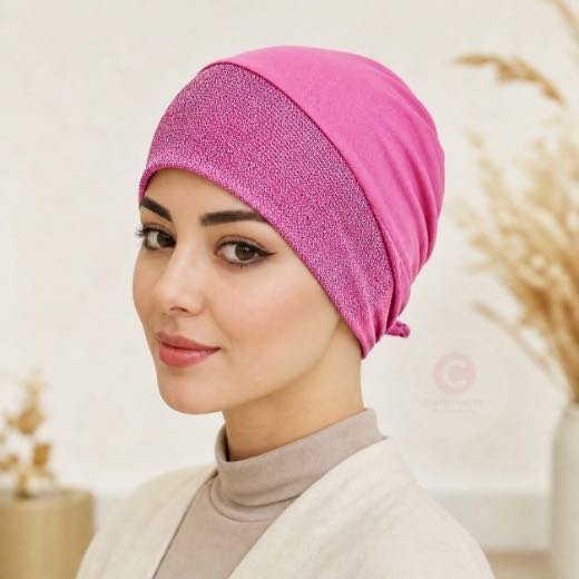 Shimmer_Hijab_Cap_1301 - 41 Women wearing Shimmer Stretchy jersey hijab cap By CLOTHIFYDOTPK