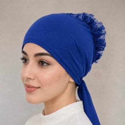A detailed close-up of the built-in volumize hijab cap dome, highlighting its soft, structured design. By CLOTHIFYDOTPK
