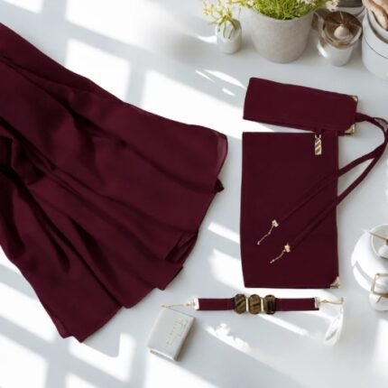 3 Piece Saudi Niqab & Hijab Set with Bracelet Clothifydotpk