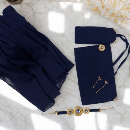 3 Piece Saudi Niqab & Hijab Set with Bracelet Clothifydotpk