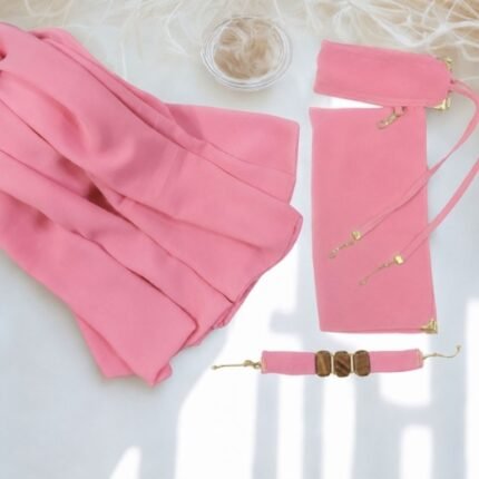3 Piece Saudi Niqab & Hijab Set with Bracelet By Clothifydotpk