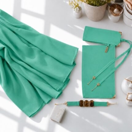 3 Piece Saudi Niqab & Hijab Set with Bracelet By Clothifydotpk