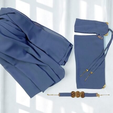 3 Piece Saudi Niqab & Hijab Set with Bracelet By Clothifydotpk