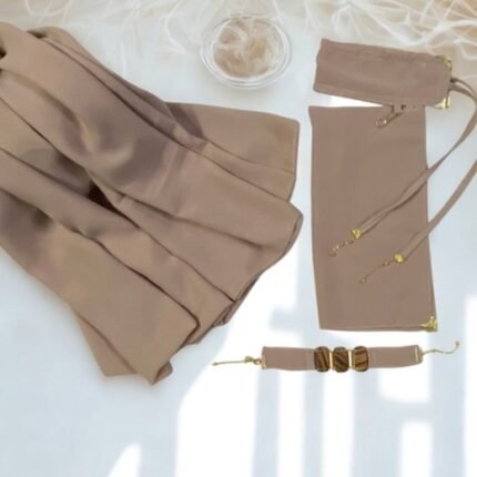 3 Piece Saudi Niqab & Hijab Set with Bracelet By Clothifydotpk