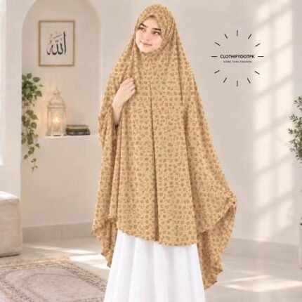 Young Kids wearing Namaz makhna hijab for girls, ready-to-wear namaz scarf, full coverage Islamic headscarf. By CLOTHIFYDOTPK
