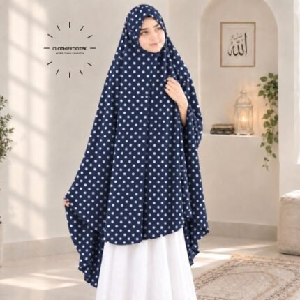 Young Kids wearing Namaz makhna hijab for girls, ready-to-wear namaz scarf, full coverage Islamic headscarf. By CLOTHIFYDOTPK