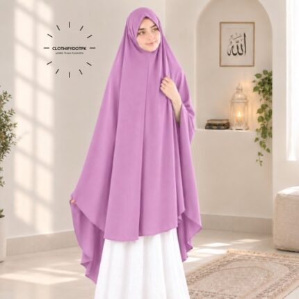 Young Kids wearing Namaz makhna hijab for girls, ready-to-wear namaz scarf, full coverage Islamic headscarf. By CLOTHIFYDOTPK