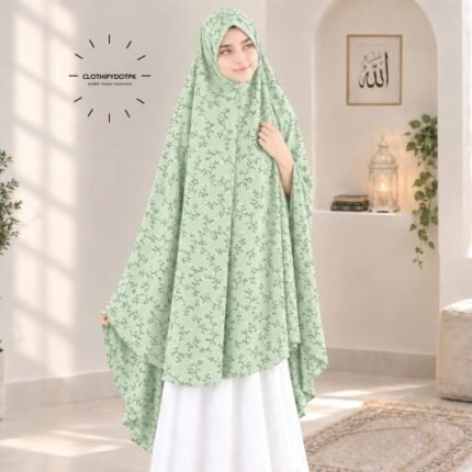 Young Kids wearing Namaz makhna hijab for girls, ready-to-wear namaz scarf, full coverage Islamic headscarf. By CLOTHIFYDOTPK