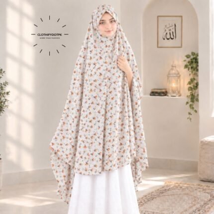 Young Kids wearing Namaz makhna hijab for girls, ready-to-wear namaz scarf, full coverage Islamic headscarf. By CLOTHIFYDOTPK