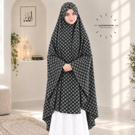 Girls Namaz Makhna (13-19) - 22 Young Kids wearing Namaz makhna hijab for girls, ready-to-wear namaz scarf, full coverage Islamic headscarf. By CLOTHIFYDOTPK
