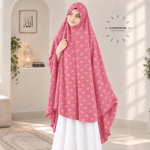 Girls Namaz Makhna (13-19) - 4 Young Kids wearing Namaz makhna hijab for girls, ready-to-wear namaz scarf, full coverage Islamic headscarf. By CLOTHIFYDOTPK