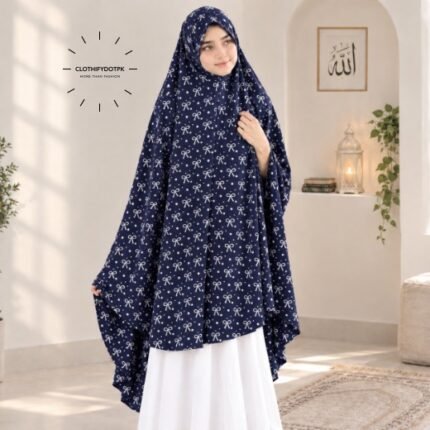 Young Kids wearing Namaz makhna hijab for girls, ready-to-wear namaz scarf, full coverage Islamic headscarf. By CLOTHIFYDOTPK