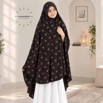Young Kids wearing Namaz makhna hijab for girls, ready-to-wear namaz scarf, full coverage Islamic headscarf. By CLOTHIFYDOTPK