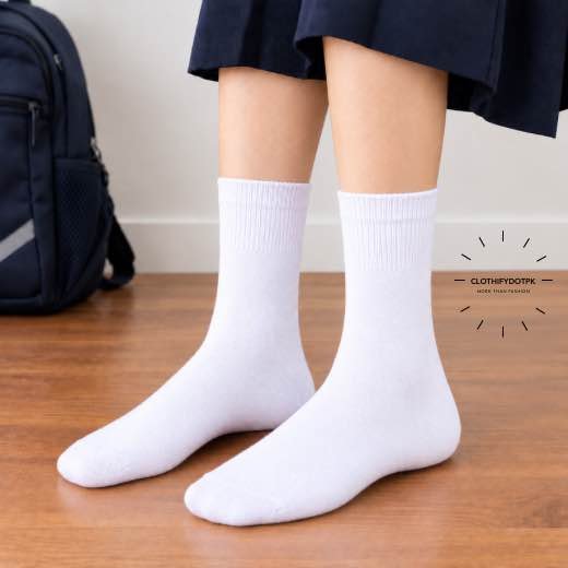 Plain White Socks_0192 - 15 Premium Plain White Socks. BY CLOTHIFYDOTPK