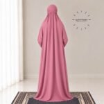Woman Wearing full length Arabic Style Namaz Chadar While Standing for Salah Prayer. BY CLOTHIFYDOTPK
