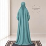 Woman Wearing full length Arabic Style Namaz Chadar While Standing for Salah Prayer. BY CLOTHIFYDOTPK
