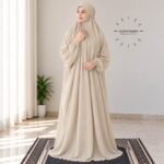 Woman Wearing full length Arabic Style Namaz Chadar While Standing for Salah Prayer. BY CLOTHIFYDOTPK