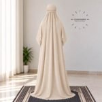 Woman Wearing full length Arabic Style Namaz Chadar While Standing for Salah Prayer. BY CLOTHIFYDOTPK
