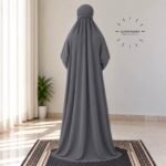 Woman Wearing full length Arabic Style Namaz Chadar While Standing for Salah Prayer. BY CLOTHIFYDOTPK