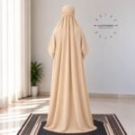 Woman Wearing full length Arabic Style Namaz Chadar While Standing for Salah Prayer. BY CLOTHIFYDOTPK