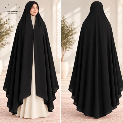 Woman wearing premium soft Irani Namaz Chadar for salah. BY CLOTHIFYDOTPK