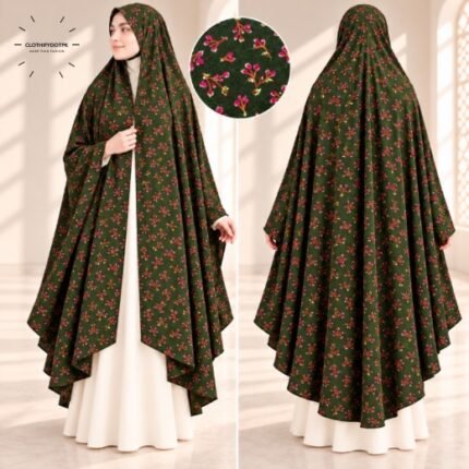 Woman wearing premium soft Irani Namaz Chadar for salah also known as Namaz Duppatta. BY CLOTHIFYDOTPK