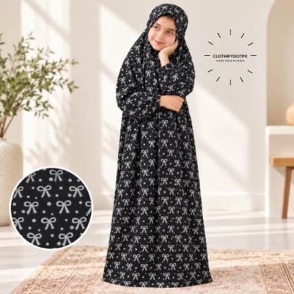 Soft printed Kids Arabic Namaz Chadar with full coverage. BY CLOTHIFYDOTPK
