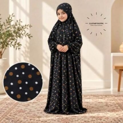 Soft printed Kids Arabic Namaz Chadar with full coverage. BY CLOTHIFYDOTPK