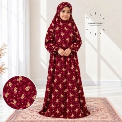 Soft printed Kids Arabic Namaz Chadar with full coverage. BY CLOTHIFYDOTPK