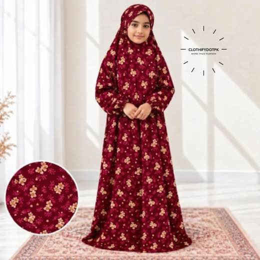 Kids Arabic Namaz Chadar (5-8Yrs) - 15 Soft printed Kids Arabic Namaz Chadar with full coverage. BY CLOTHIFYDOTPK