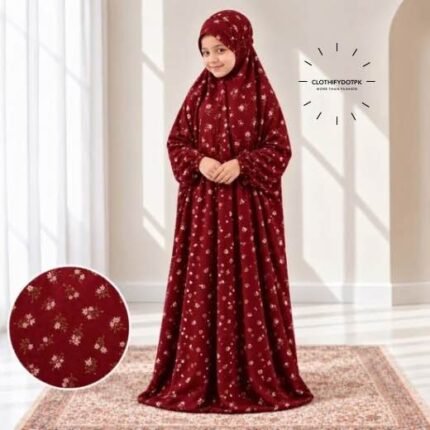 Soft printed Kids Arabic Namaz Chadar with full coverage. BY CLOTHIFYDOTPK