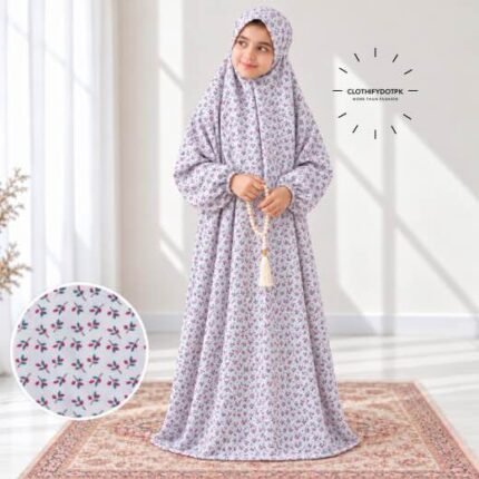 Soft printed Kids Arabic Namaz Chadar with full coverage. BY CLOTHIFYDOTPK
