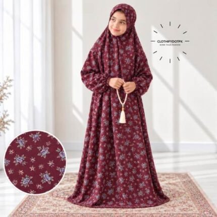 Soft printed Kids Arabic Namaz Chadar with full coverage. BY CLOTHIFYDOTPK