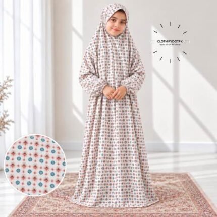 Soft printed Kids Arabic Namaz Chadar with full coverage. BY CLOTHIFYDOTPK