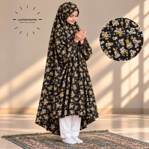 Kids Namaz Chadar(10-16 Yrs) - 28 Kids Namaz Chadar for girls with comfortable coverage during daily Salah. BY CLOTHIFYDOTPK
