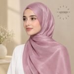 Women Wearing Premium Organza Silk Hijab, Texture Fabric - Soft Sheer and Breathable. BY CLOTHIFYDOTPK